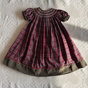 Smocked Royal Child Plaid Dress 2/3T